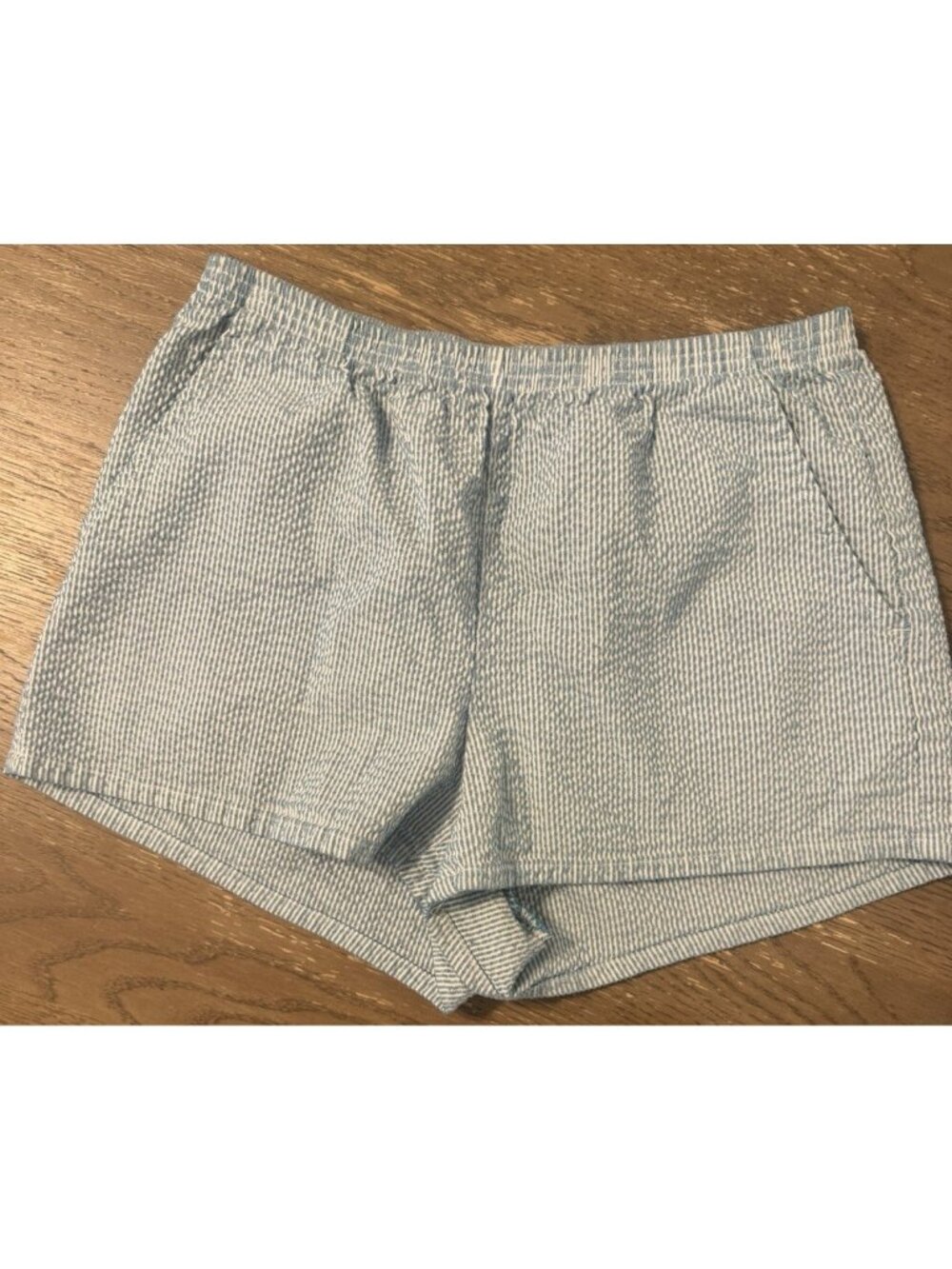 Urban Renewal 2" Inseam Seersucker Pull-On Shorts Stripe USA Cotton Coastal M